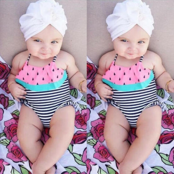 watermelon bathing suit baby