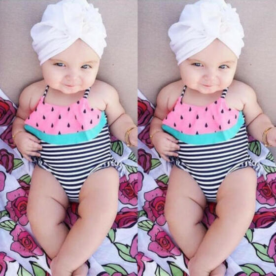 baby girl watermelon bathing suit
