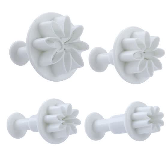 Shop 4pcs Flower Plunger Cookie Cutter Biscuit Cake Decorating