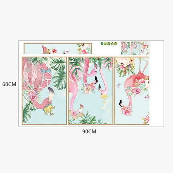 Shop Wall Decors Flamingos Wallpapers Colorful Wall Stickers Art