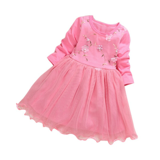 LISTHA Floral Lace Mini Dress Children Infant Kid Girls Princess Cusaul Dress