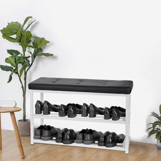 Shop 3 Tier Shoe Bench For Entryway Shoe Storage Organizer Rack With Foam Padded Seat Online From Best Furniture And Decor On Jd Com Global Site Joybuy Com