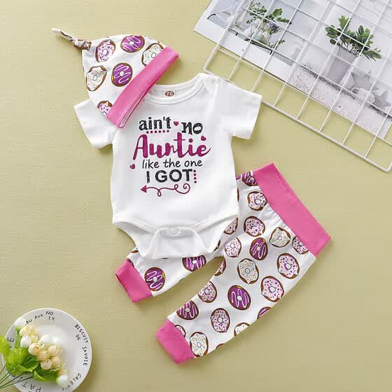 Toddler Baby Girls ain/'t no Auntie Pattern Jumpsuit Romper Bodysuit Crawl Suit