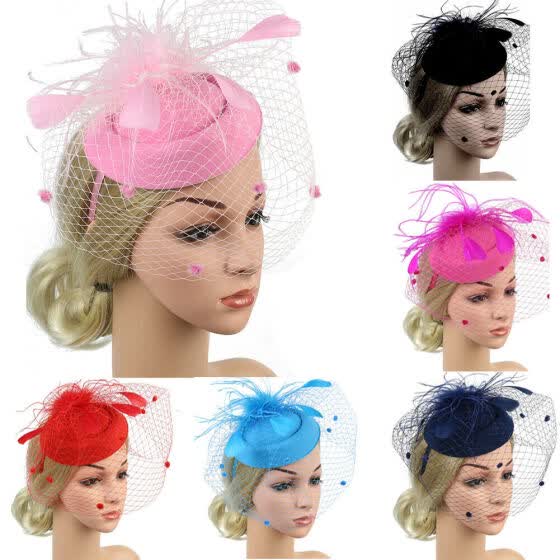 Shop Wedding Church Party Net Veil Headband Hat Costume Feather Bridal Mesh Hair Cap Online From Best Hair Accessories On Jd Com Global Site Joybuy Com