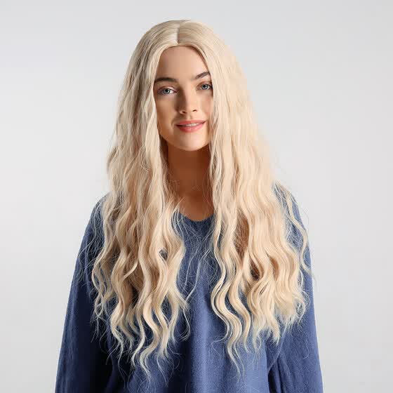 Shop Natural Heat Resistant Long Curly Hair Synthetic Wig Fashion