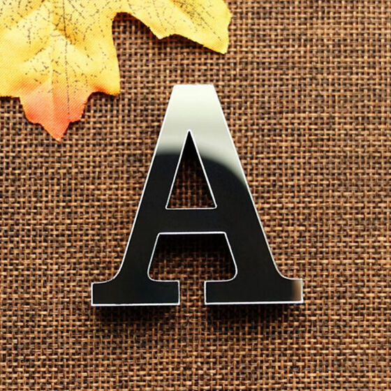 Mirror Wall Sticker Love Letters Wall Decor DIY Art Mural 3D Acrylic Silver