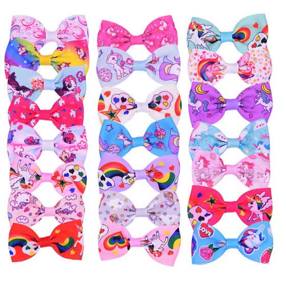 Handmade Hair Bow Clip Alligator Clips Hair Bobbles For Baby Toddler Kids Girls