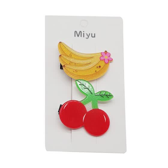 Shop 2pcs Girls Hair Clips Cute Colorful Fruit Hair Pin Kids