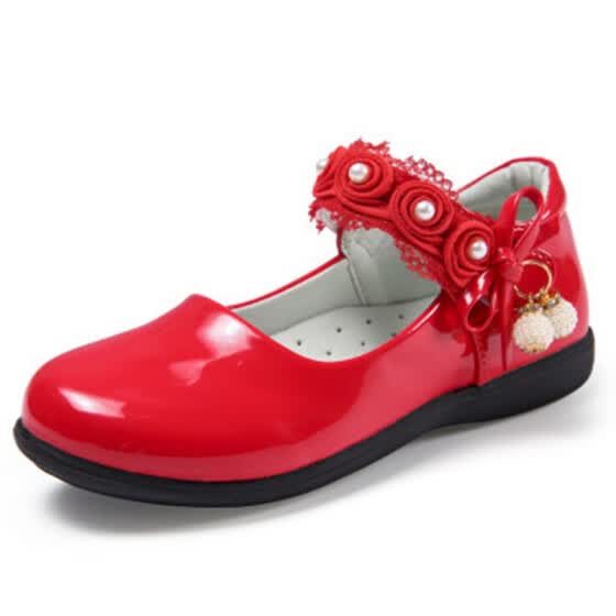 red glitter baby girl shoes