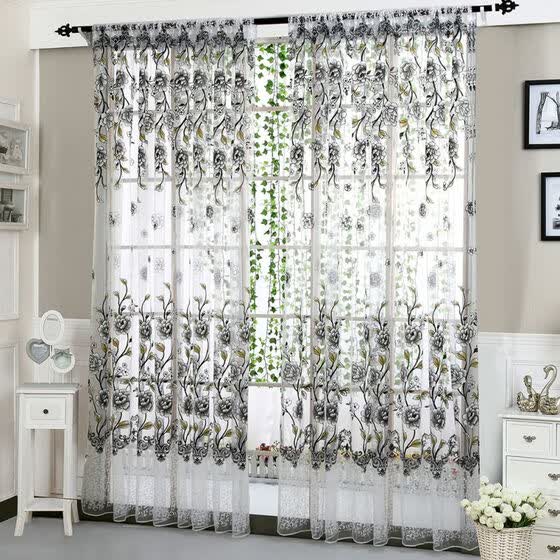 Shop Fashion Pastoral Style Translucidus Window Curtain Tulip