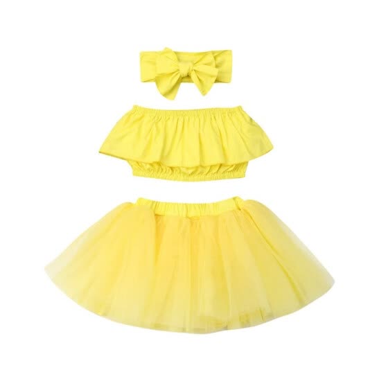 2pcs Kids Baby Girl Fox Sleeveless Party Outfit Dress Tutu Skirt Set Headband UK