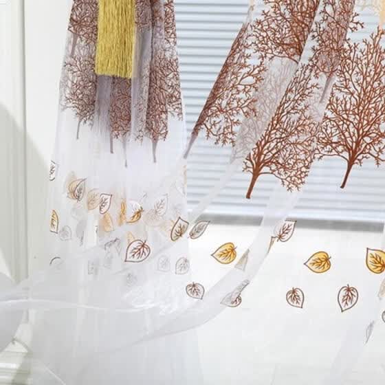Shop Customized Sheer Voile Curtains For Bedroom Wear Rod Style