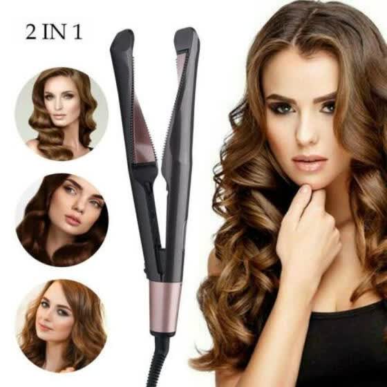 Shop 2 In1 Professional Hair Straightener Curler Curl Styler