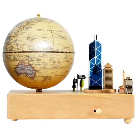 Shop Fun Globe 5 Inches 13cm Music Bell World Globe Skyscraper