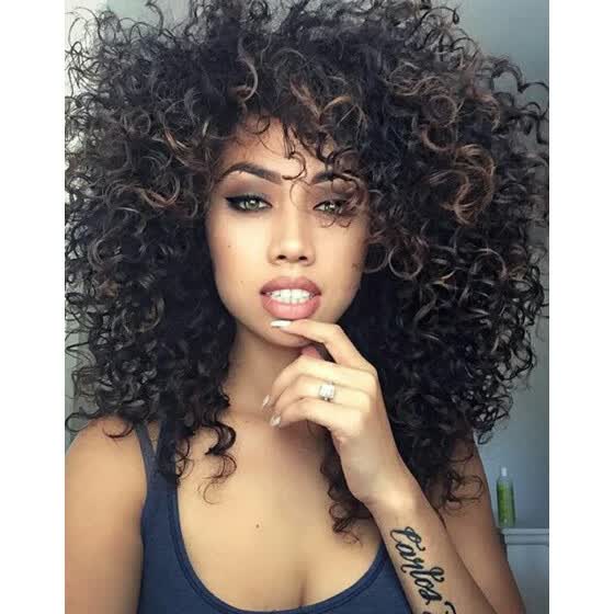 deep curly synthetic wig