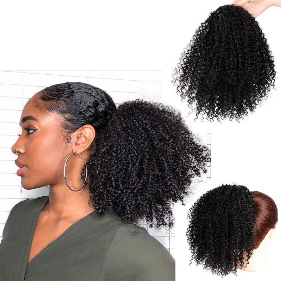 Shop Synthetic Curly Ponytail Afro Kinky Hair Extension