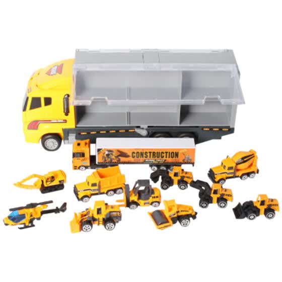 Shop 11 In 1 Die Cast Construction Truck Vehicle Car Toy Set Play