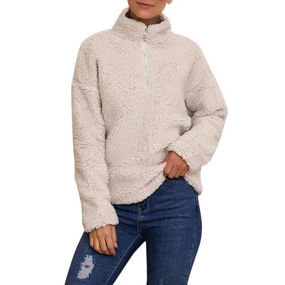 high collar sweatshirt womens