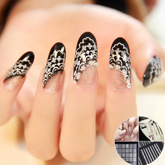 white nail art stickers