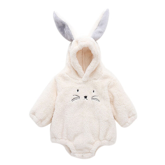 Baby Girls Boys Cartoon Rabbit Ear Hooded Romper Jumpsuit Outfits