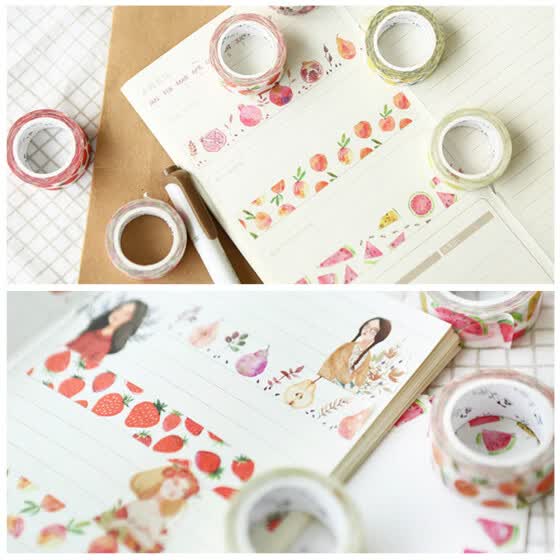 Shop 7 M Fruit Printed Tape Decorative Sticky Paper Masking Tape