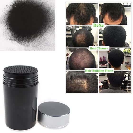 Shop 1 Bottle Thick Hair Building Fibers Black Color Balding 22g