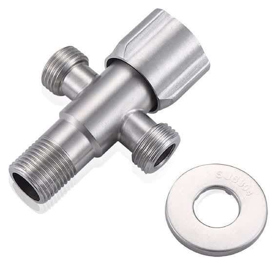 G1 2 Three Way Angle Valve Stainless Steel Water Sink Angle Valve Stainless Steel Water Sink