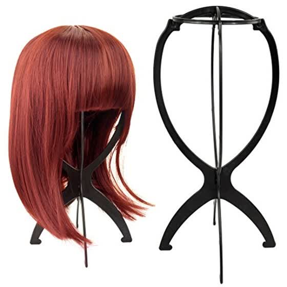Shop 1 Pcs Lot Black Wig Stand Wig Display Head Holder Folding