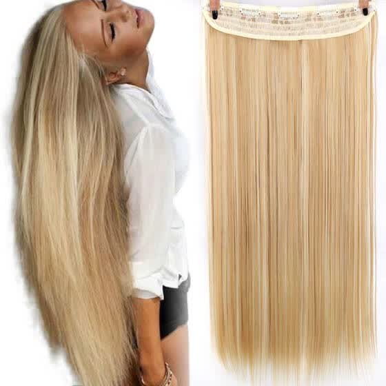 Shop 22 Inch 55cm Long Straight Women Clip In Hair Extensions