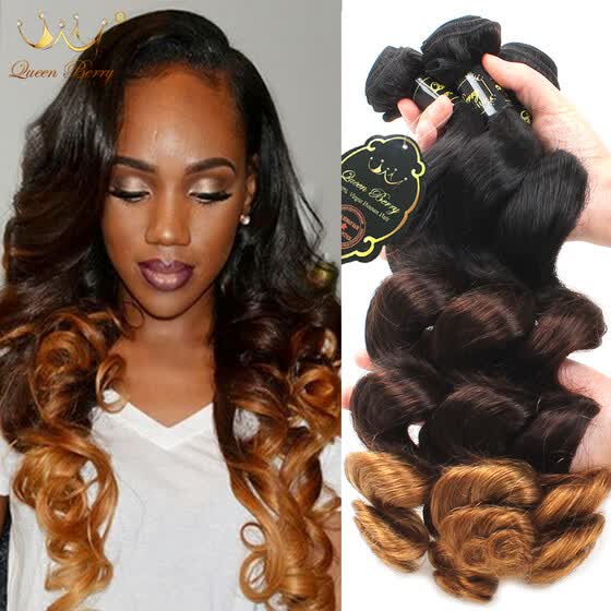 Shop Hot Ombre Human Hair 3 Tone Color Grade 8a Virgin Brazilian