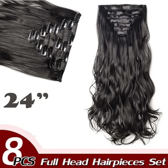 Shop 17 Curly Hair Full Head Clip In Hair Extensions Synthetic 8