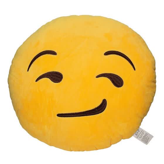 yellow emoji pillow smiley plush cushion cell phone emoticon toy