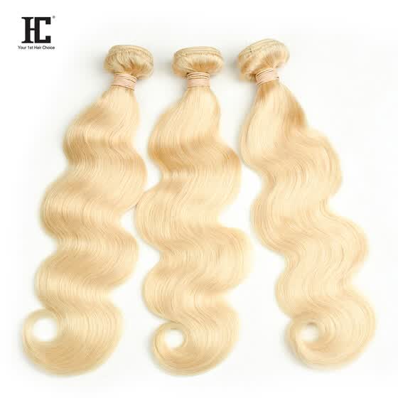 Shop Hc Hair Brazilian Blonde Body Wave 100 Human Hair Thick 3
