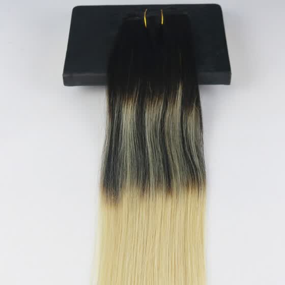 Shop Straight Hair 7pcs 120g Ombre Balayage Color 1b Fading