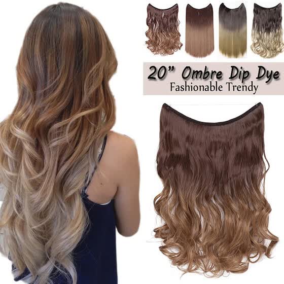 Shop 20 Inches Invisible Wire No Clips In Hair Extensions Secret