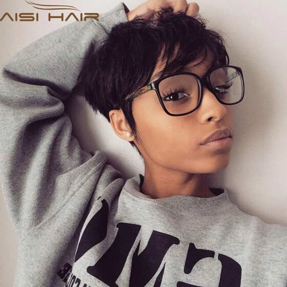 Shop Aisi Hair Short Cute Pixie Wigs For Black Women African