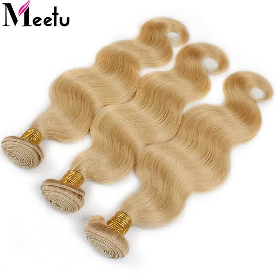 Shop Meetu Hair Cheap 8a Blonde Brazilian Hair Weave Bundles 613