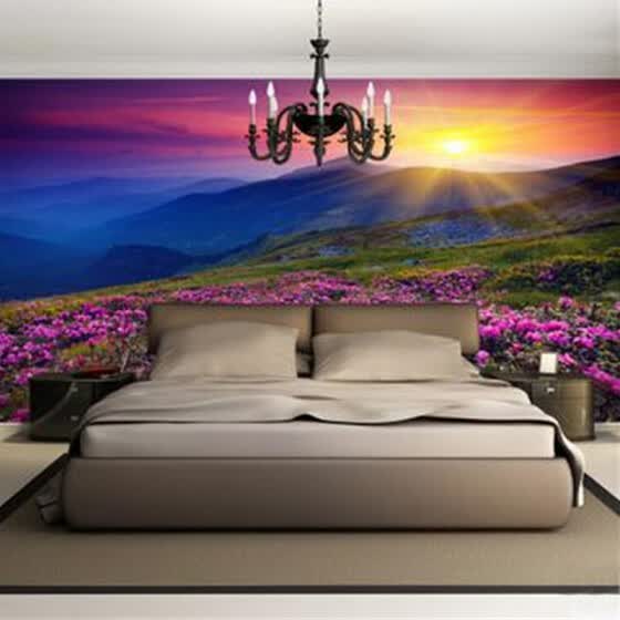 Shop Custom Mural Wallpaper 3d Non Woven Nature Alpine