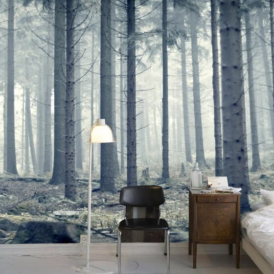 Shop 3d Wallpaper Modern Personality Forest Trunk Nature Mural Living Room Bedroom Cafe Simple Interior Home Decor 3d Wall Paintings Online From Best Wall Stickers Murals On Jd Com Global Site