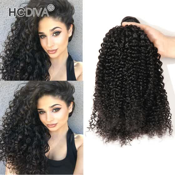 Shop Hcdiva Kinky Curly 3 Bundles Deal Indian Unprocessed Virgin