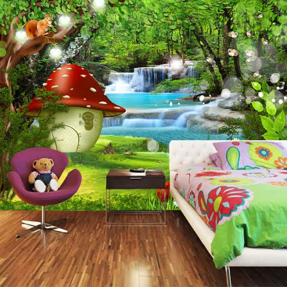 Shop Custom 3d Photo Wallpaper For Kids Room Cartoon