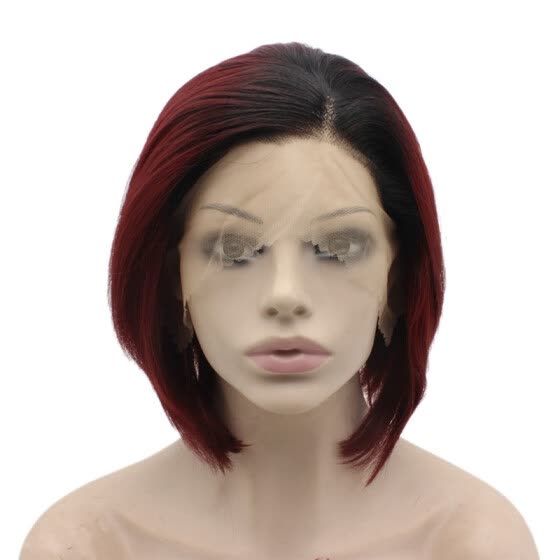 Shop Iwona Synthetic Hair Lace Front Short Straight Bob