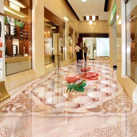 Shop Free Shipping Photo Floor European Rose Soft Flooring 3d