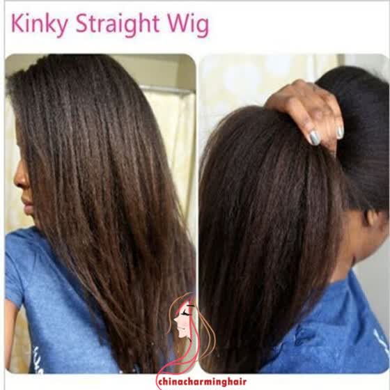 Shop Kinky Straight Wig Glueless Lace Front Human Hair Wigs For