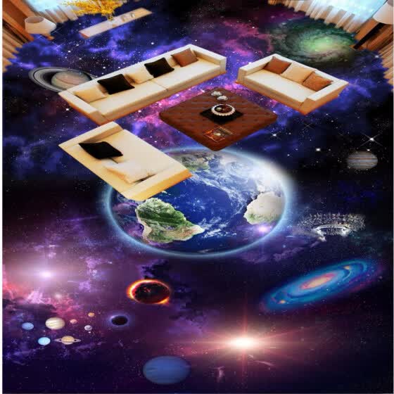 Shop Free Shipping Star Galaxy 3d Floor Sticker Painting