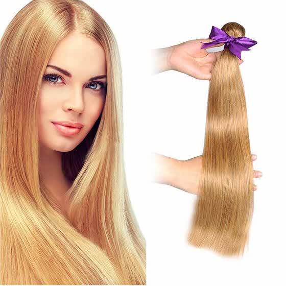 Shop Brazilian Straight Human Virgin Hair Bundles Honey Blonde