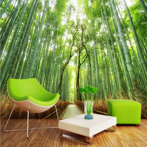 Shop Custom Photo Wallpaper Bamboo Landscape Background Wall Mural