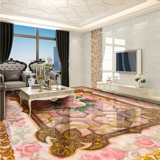 Shop Free Shipping 3d Flooring Love Rose Marble Flooring Proof Self Adhesive Living Room Kids Bedroom Wallpaper Mural 250cmx200cm Online From Best Wall Stickers Murals On Jd Com Global Site Joybuy Com
