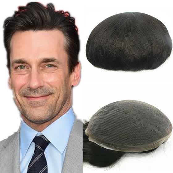 Shop N L W European Virgin Human Hair Toupee For Men With Soft