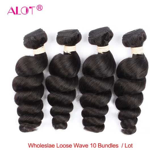 Shop Alot Wholesale Peruvian Human Hair Weave 10 Bundles Loose